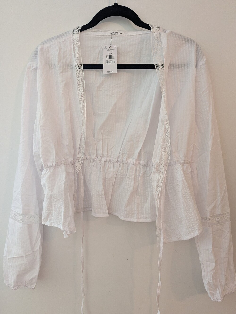 100% Cotton White Cardigan